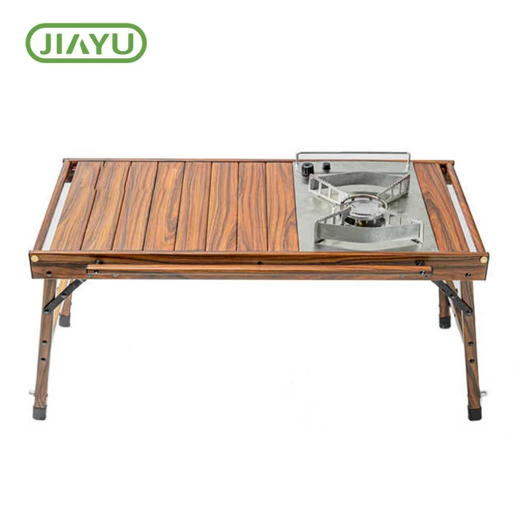 Folding Wood Grain Outdoor Table
